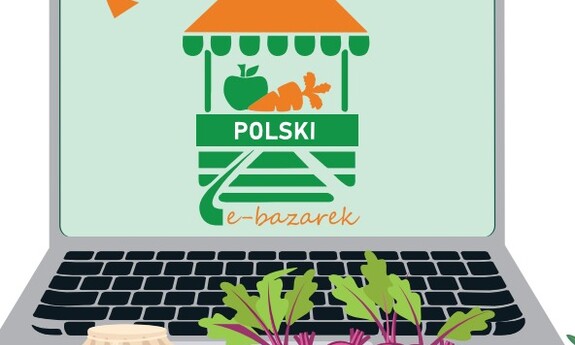Ikonografika - logo ebazarek. kram z warzywami.