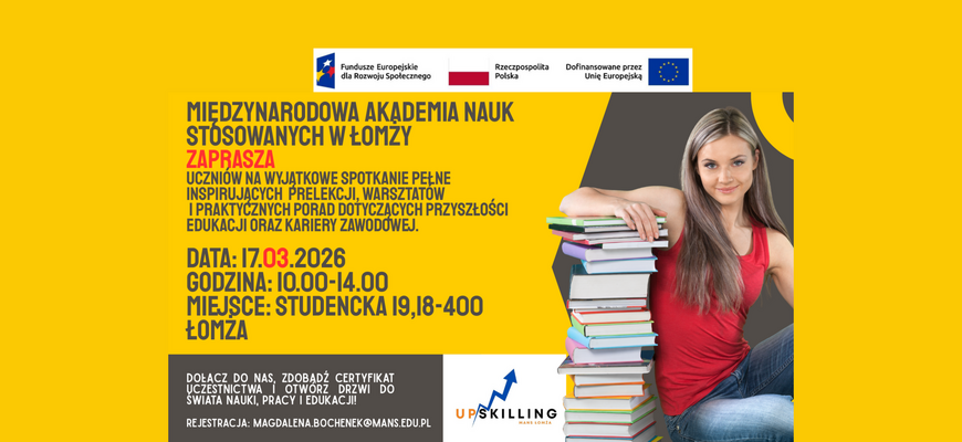 UPskilling – panel „NAUKA – PRACA – EDUKACJA” już 17 marca w MANS w Łomży